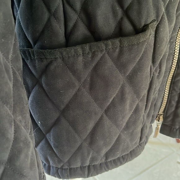 Barbour black / charcoal quilted jacket size 14 US - Picture 4 of 13